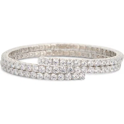 Nadri Crystal Wrap Tennis Bracelet In Silver