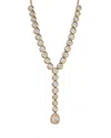 Nadri Cubic Zirconia Bezel Lariat Necklace In 18k Gold Plated, 16-18 In Gold