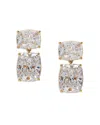 Nadri Cubic Zirconia Double Drop Earrings In 18k Gold Plated In Gold
