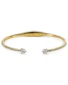 Nadri Cubic Zirconia Float Hinge Cuff In Gold