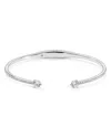 Nadri Cubic Zirconia Float Hinge Cuff In Silver