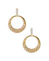 Nadri Cubic Zirconia Juno Doorknocker Drop Earrings In Gold