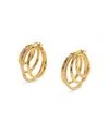 Nadri Cubic Zirconia Juno Quadruple Hoop Earrings In Gold