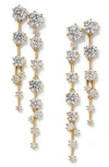 Nadri Cubic Zirconia Linear Drop Earrings In Gold