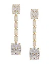 Nadri Cubic Zirconia Linear Drop Earrings In 18k Gold Plated