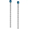 Nadri Cubic Zirconia Linear Drop Earrings In Rhodium