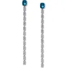 Nadri Cubic Zirconia Linear Drop Earrings In Silver
