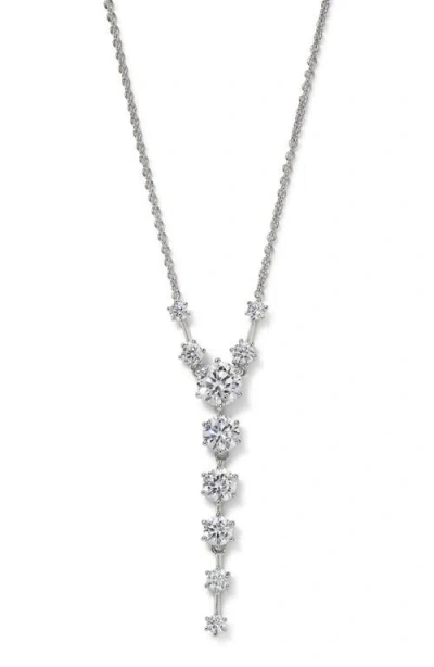 Nadri Cubic Zirconia Pendant Necklace In Rhodium