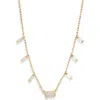 Nadri Cubic Zirconia Shaker Pendant Necklace In Gold