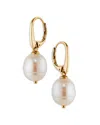 Nadri Cultured Genuine Baroque Freshwater Pearl Drop Earrings In Gold