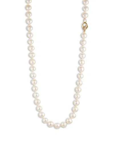 Nadri Pave Clasp Cultured Freshwater Baroque Pearl All Around Collar Necklace, 18 In Gold