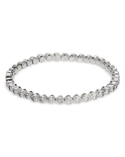 Nadri Dazzle Cubic Zirconia Bezel Stretch Bracelet In Silver