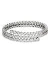 Nadri Cubic Zirconia Coil Bracelet In Silver