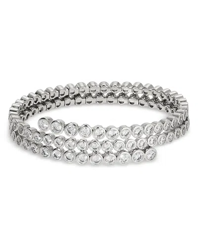 NADRI DAZZLE CUBIC ZIRCONIA BEZEL TRIPLE FLEX WRAP BRACELET