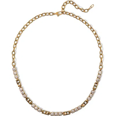 Nadri Delancey Cubic Zirconia Frontal Collar Necklace In Gold