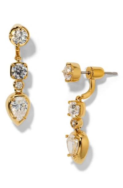Nadri Delancey Front/back Earrings In Gold