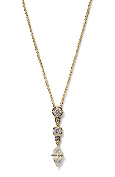 Nadri Delancey Short Cubic Zirconia Y-necklace In Gold