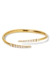 Nadri Cubic Zirconia Bypass Bangle Bracelet In 18k Gold Plated In Gold