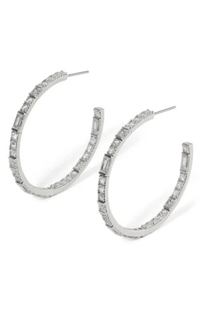 NADRI NADRI DELPHINE CUBIC CIRZONIA HOOP EARRINGS