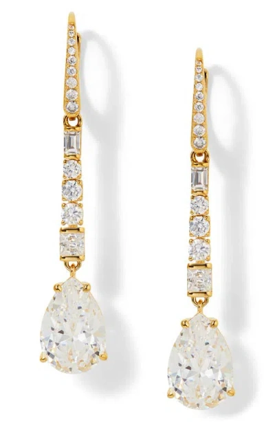 Nadri Delphine Cubic Zirconia Leverback Earrings