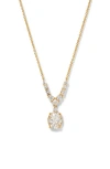 Nadri Delphine Frontal Necklace In Gold