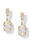 NADRI NADRI DELPHINE OVAL CUBIC ZIRONIA DROP EARRINGS