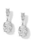 Nadri Delphine Oval Cubic Zironia Drop Earrings In Metallic