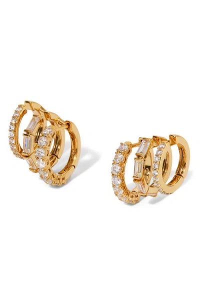 NADRI NADRI DELPHINE TRIPLE LINK HOOP EARRINGS