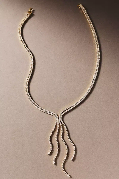 Nadri Diva Fringe Y Necklace In Gold