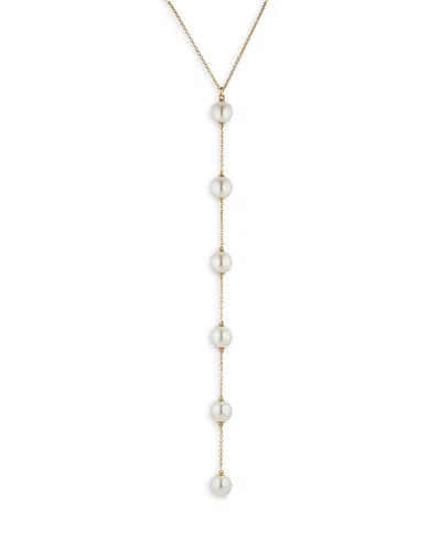 Nadri Dot Dot Dot Multi Imitation Pearl Y Necklace In 18k Gold Plated, 15 In Gold/white