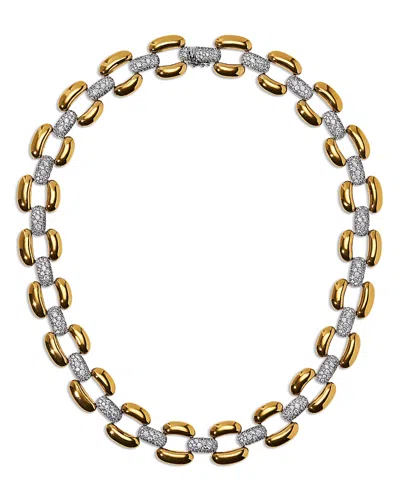 Nadri Edie Crystal Link Collar Necklace, 16 In Gold