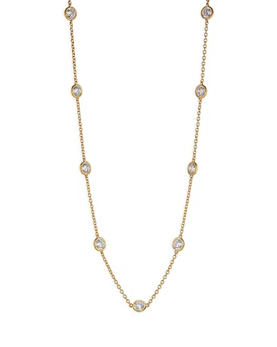 Nadri Elevate Cubic Zirconia Station Necklace In 18k Gold Plated, 16-18
