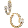 Nadri Emerald Isle Cubic Zirconia Bypass Hoop Earrings