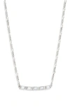 NADRI NADRI EMPIRE CZ BAGUETTE CHAIN NECKLACE