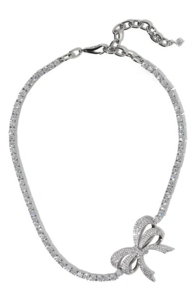 Nadri Eros Bow Choker Necklace In Metallic