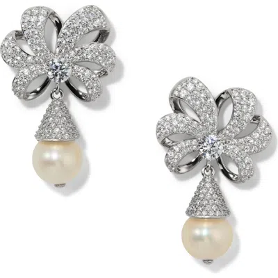 Nadri Eros Faux Pearl Drop Earrings In Multi