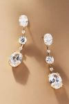 Nadri Evelyn Multi Oval Crystal Linear Drop Earrings In Gold