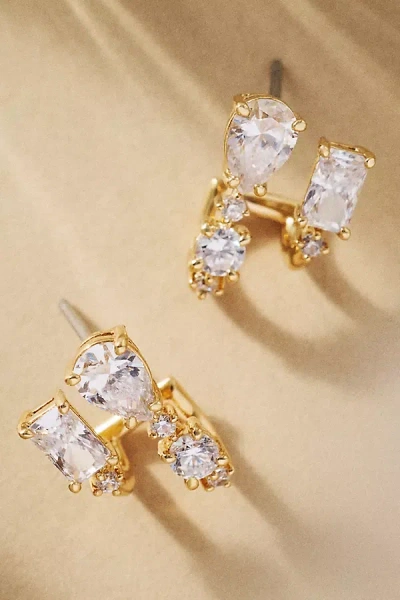Nadri Everleigh Crystal J-hoop Earrings In Gold