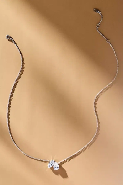 Nadri Everleigh Crystal Pendant Necklace In Silver