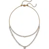 Nadri Everleigh Cubic Zirconia Collar Necklace In Gold