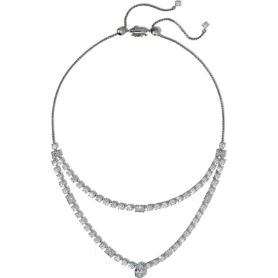 Nadri Everleigh Cubic Zirconia Collar Necklace In Silver