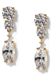 Nadri Everleigh Cubic Zirconia Double Drop Earrings In Gold