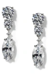 Nadri Everleigh Cubic Zirconia Double Drop Earrings In Metallic