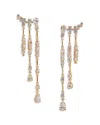Nadri Everleigh Cubic Zirconia Fringe Climber Earrings In Gold