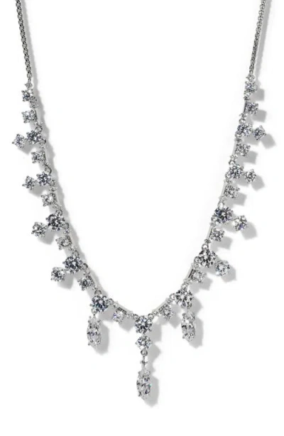 Nadri Everleigh Cubic Zirconia Frontal Necklace In Metallic