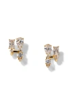 Nadri Everleigh Cubic Zirconia J Hoop Earrings In Gold