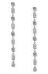 Nadri Everleigh Cubic Zirconia Linear Drop Earrings In Metallic