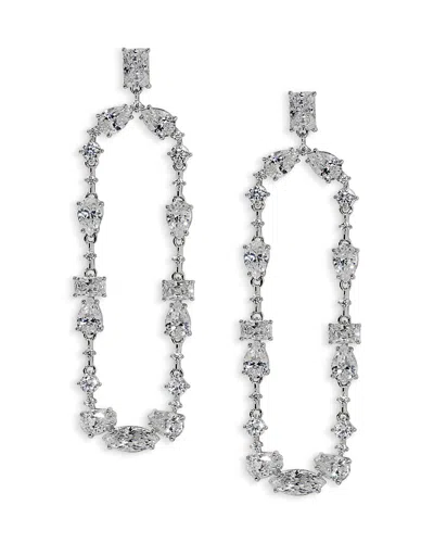 NADRI EVERLEIGH CUBIC ZIRCONIA OPEN DROP EARRINGS