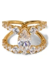 Nadri Everleigh Cubic Zirconia Open Ring In Gold