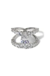 Nadri Everleigh Cubic Zirconia Open Ring In Metallic
